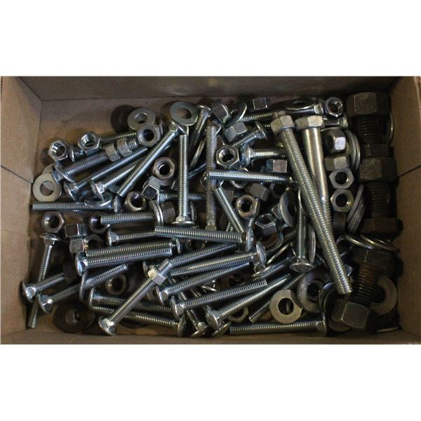 FLAT OF LARGE CARRIAGE BOLTS WITH