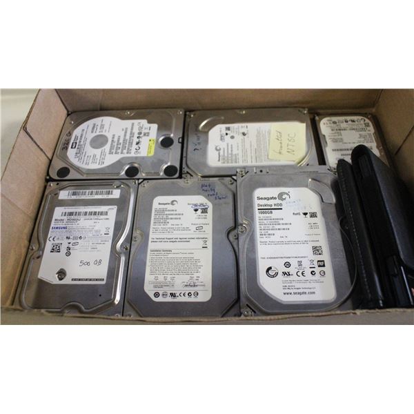 6 HARD DRIVES 300G TO 1T FORMATTED TO NTFS