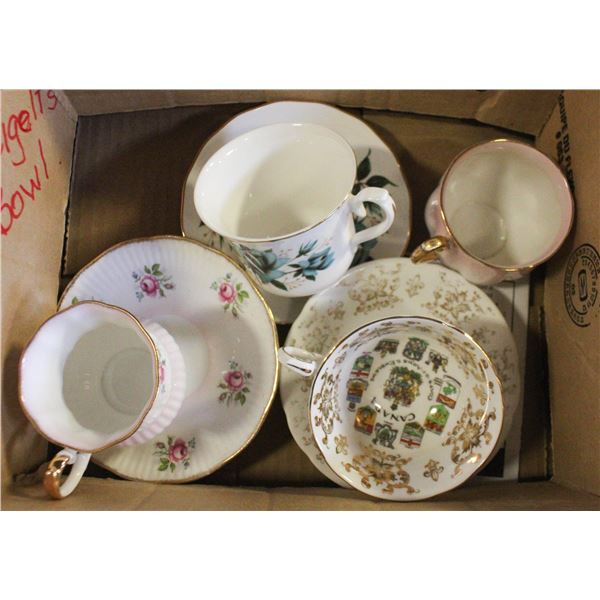 LOT OF VARIOUS TEA CUPS