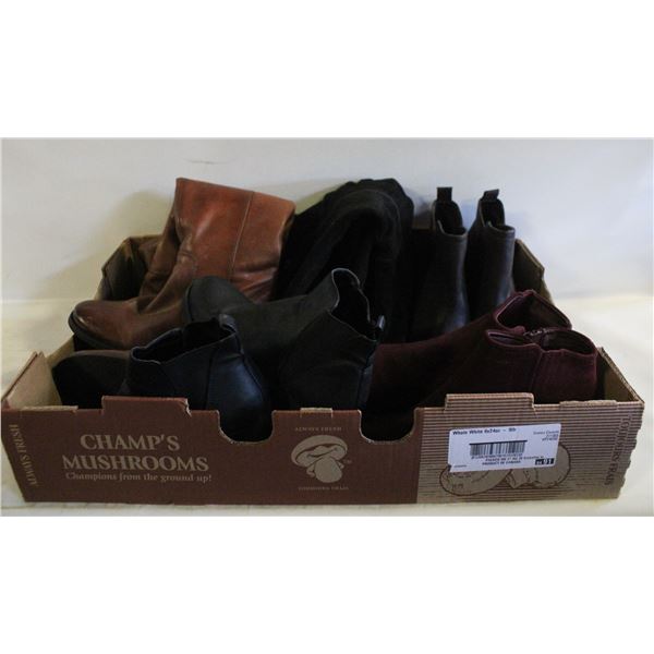 5 PAIRS OF LADIES BOOTS SIZE 8