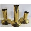 Image 1 : 3 BRASS CANDLEHOLDERS