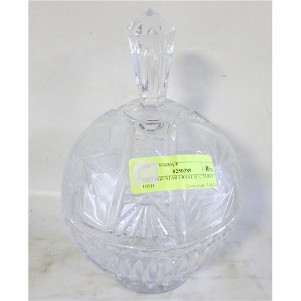 VINTAGE STAR CRYSTAL CANDY DISH