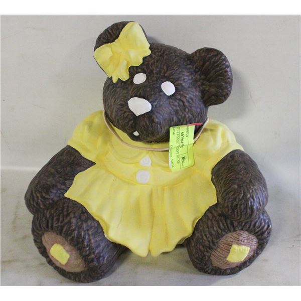 VINTAGE CERAMIC TEDDY BEAR PIGGY BANK