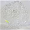 Image 1 : VINTAGE PRESSED XL CLEAR GLASS PLATTER