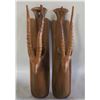 Image 1 : 2 CARVED WOOD ANTELOPE HEAD WALL DECOR.
