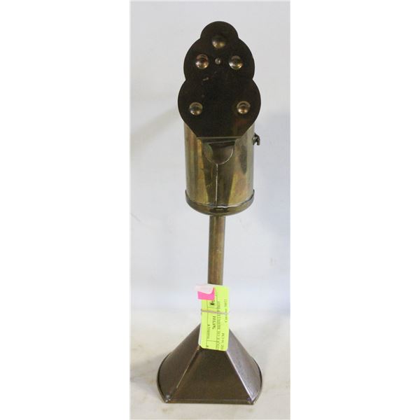 ANTIQUE OIL BRASS LAMP SNOT NOSE 36 CM