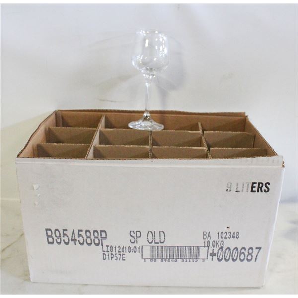 12 WINE GLASSES IN BOX