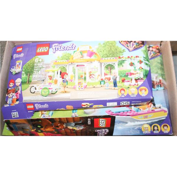 BOX OF GIRLS BARBIE LEGO SETS WITH