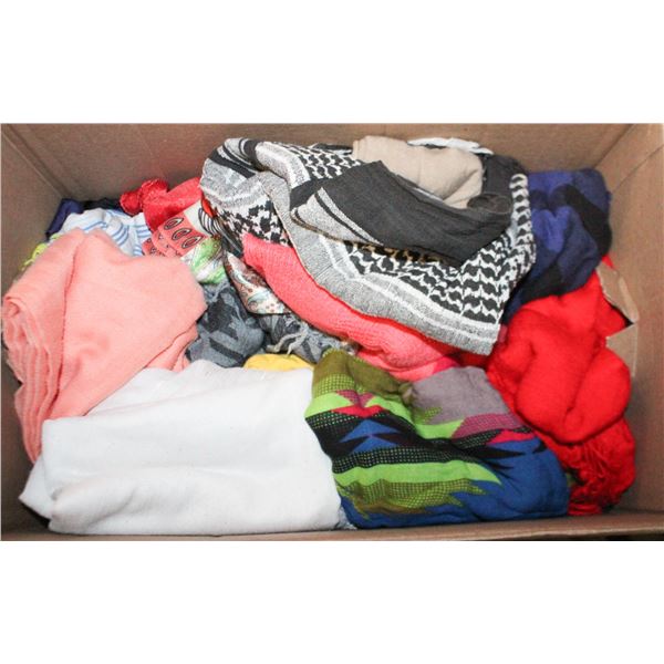 BOX FULL OF LADIES SCARVES
