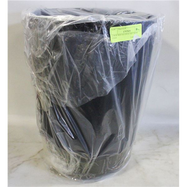 2 NEW ROUND OPEN TOP TRASH CANS