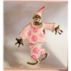 Image 1 : NEW CLOWN BROOCH PINK ENAMEL FILLED