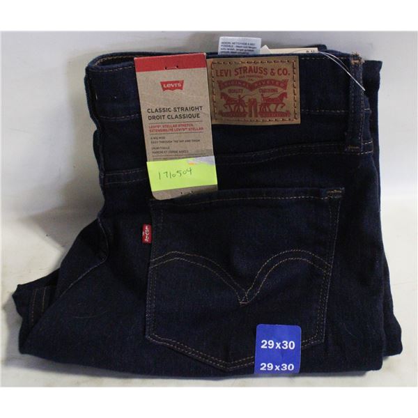 NEW LEVIS MENS 29 X 30 CLASSIC STRAIGHT FIT JEAN