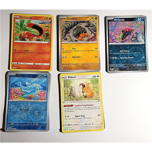 9)  LOT OF 50 BASIC POKEMON CARDS.