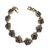 Image 1 : 14)  ANTIQUED GOLD TONE WITH EMERALD