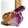 Image 1 : 19)  PURPLE/YELLOW AURA QUARTZ
