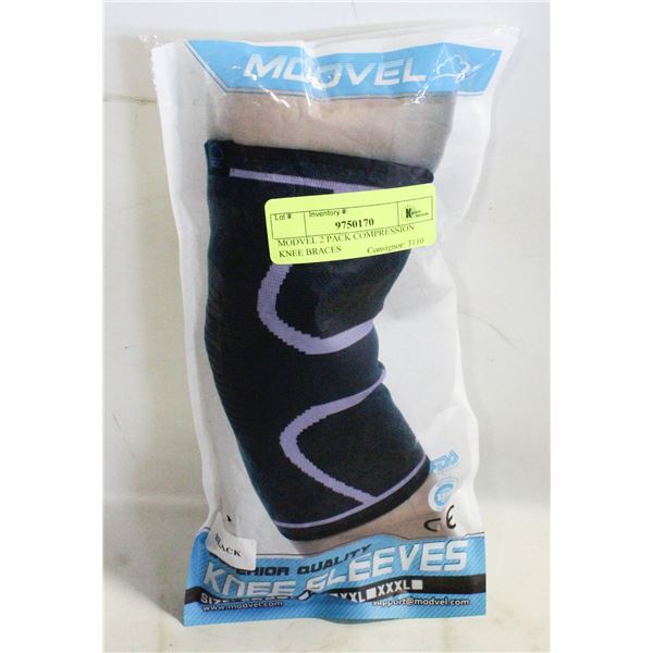 MODVEL 2 PACK COMPRESSION KNEE BRACES