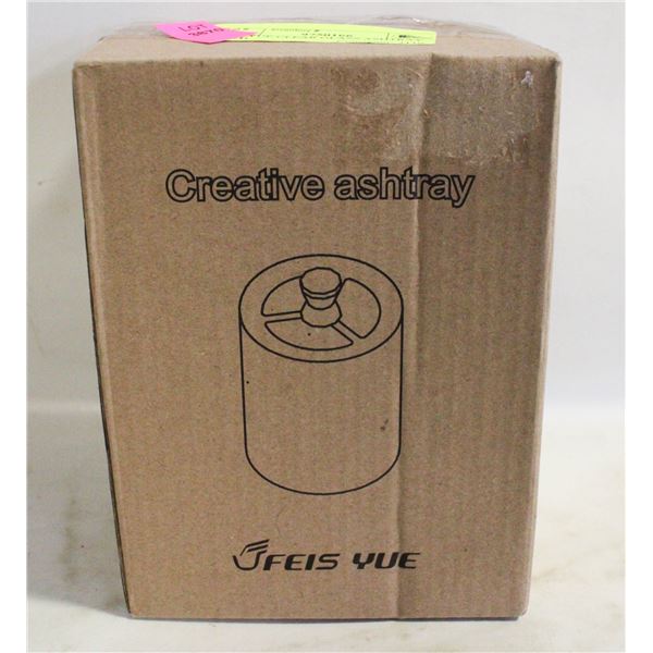 FEIS YUE CLEAR GLASS ASHTRAY WITH