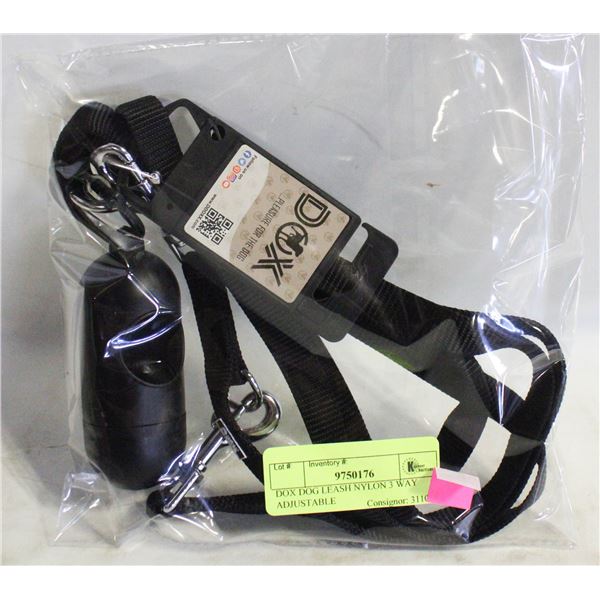DOX DOG LEASH NYLON 3 WAY ADJUSTABLE