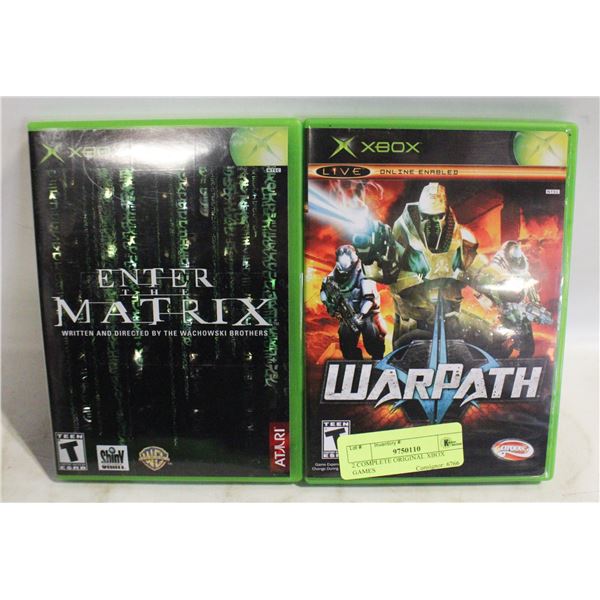 2 COMPLETE ORIGINAL XBOX GAMES