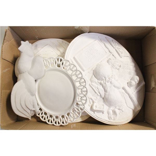 LOT OF UNFINISHED CERAMICS