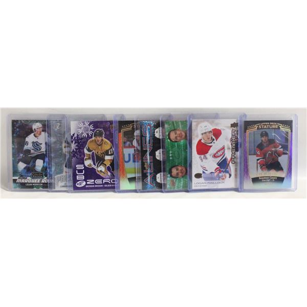 8 2024/25 LIMITED NUMBERED CARDS WITH ROOKIES NHL