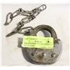 Image 1 : RAILWAY SWITCH LOCK STAMPED CNR W/CHAIN