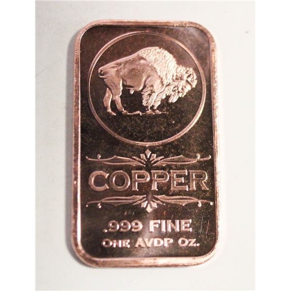1 OZ COPPER BAR