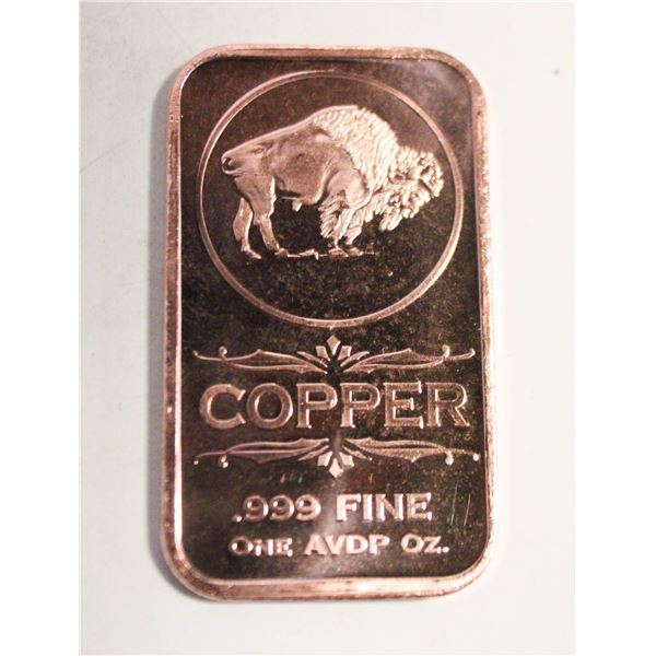 1 OZ COPPER BAR