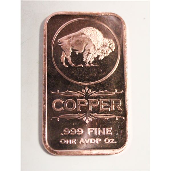 1 OZ COPPER BAR