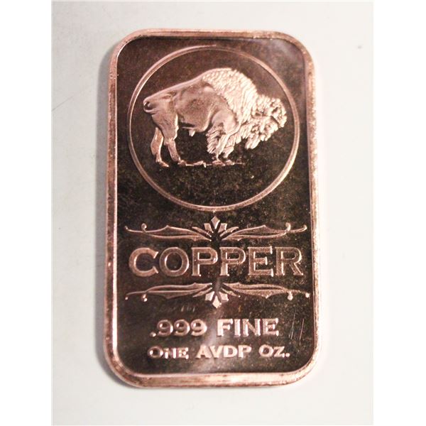 1 OZ COPPER BAR