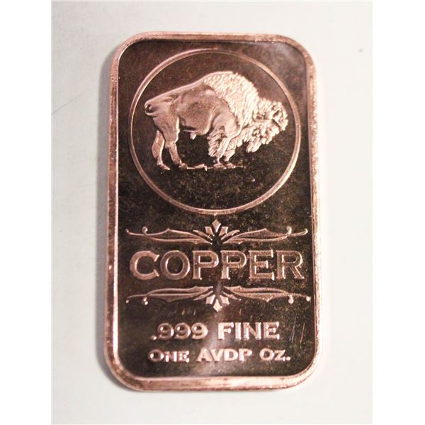 1 OZ COPPER BAR