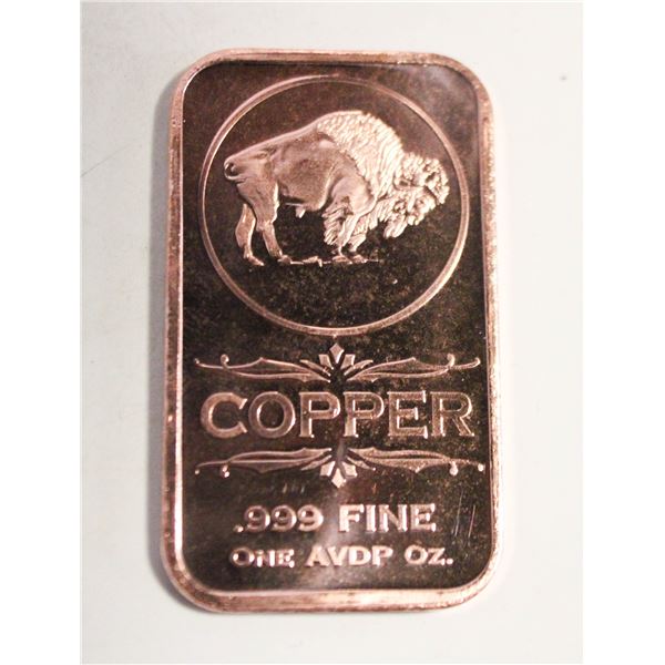 1 OZ COPPER BAR
