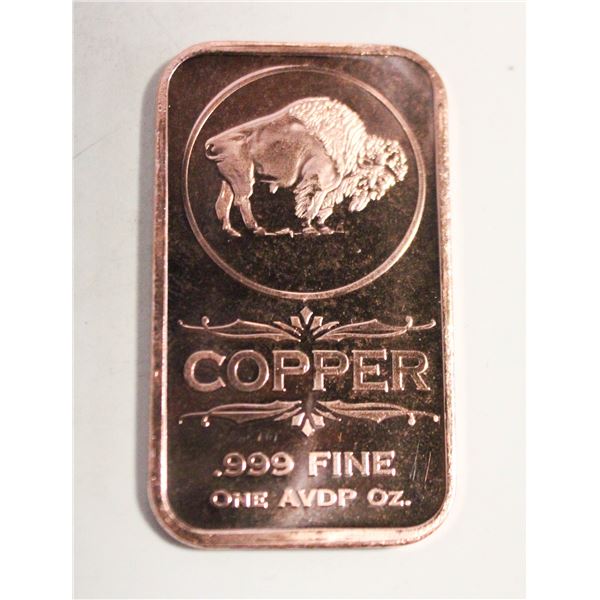 1 OZ COPPER BAR