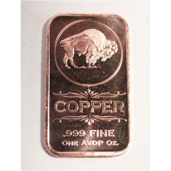 1 OZ COPPER BAR