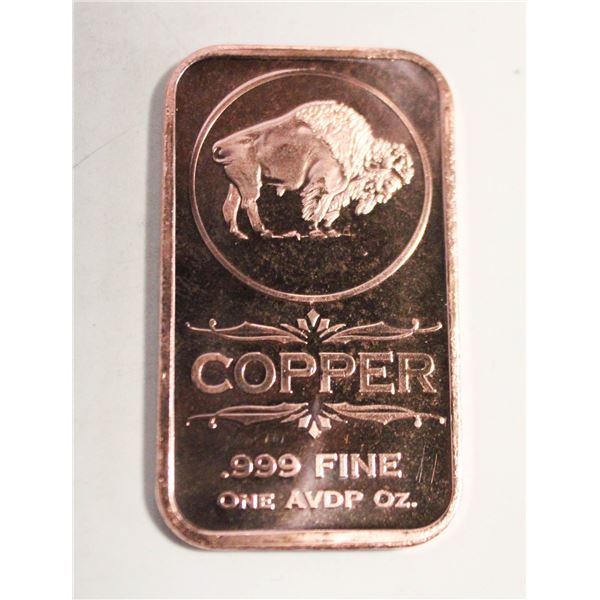 1 OZ COPPER BAR