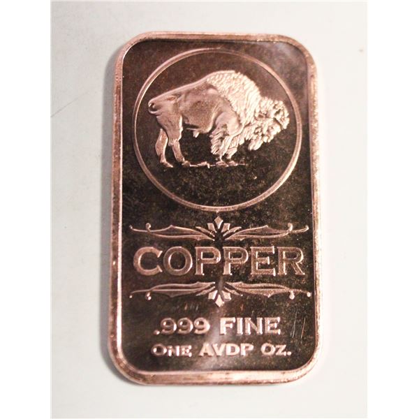1 OZ COPPER BAR
