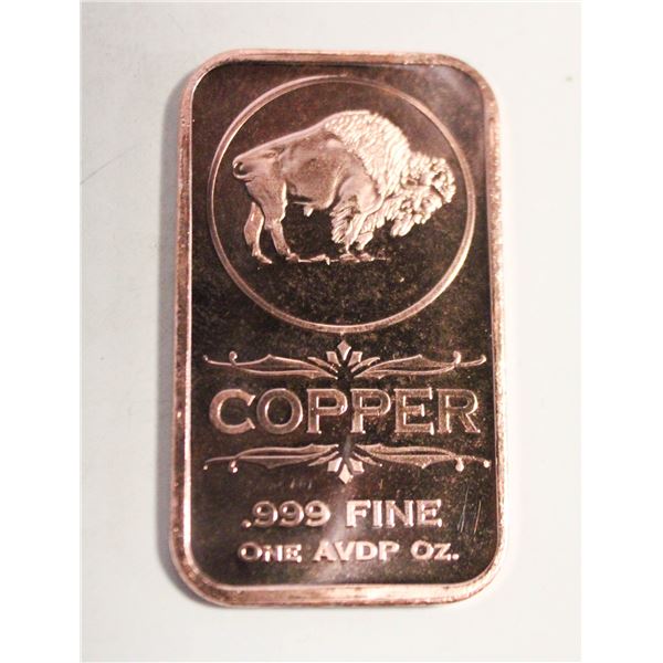 1 OZ COPPER BAR