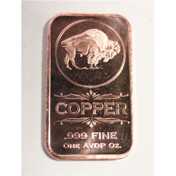 1 OZ COPPER BAR