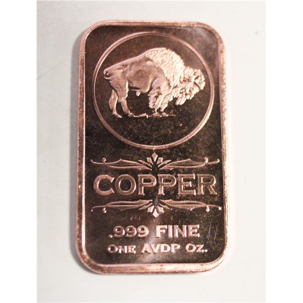 1 OZ COPPER BAR