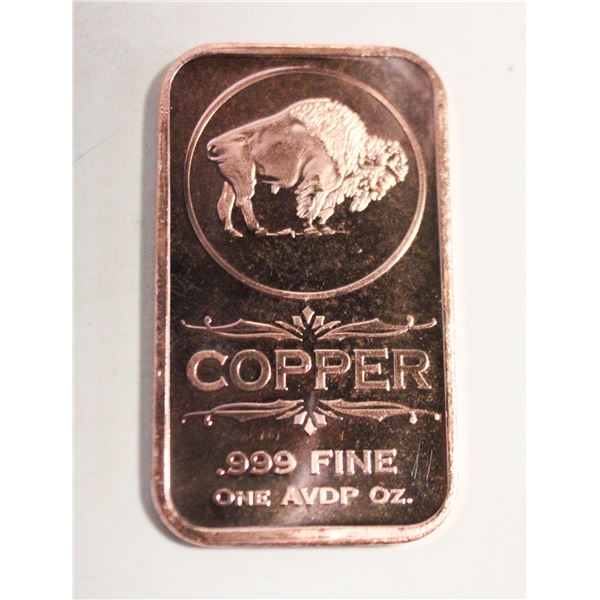 1 OZ COPPER BAR