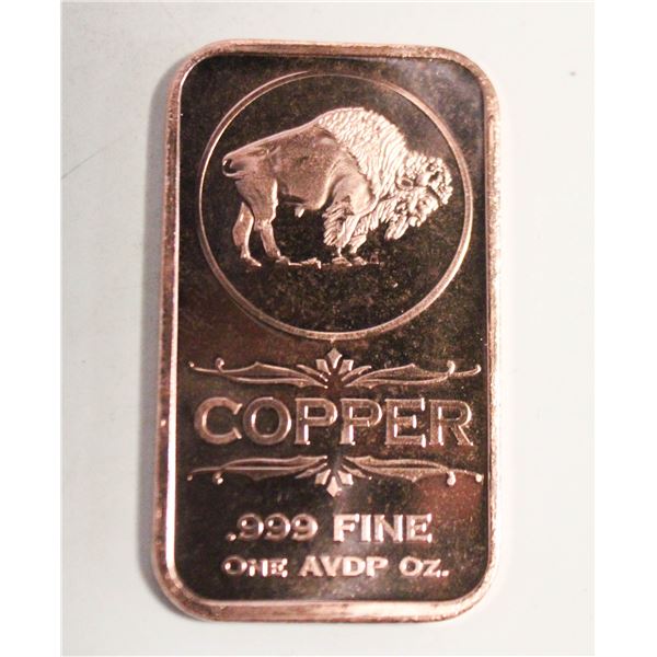 1 OZ COPPER BAR
