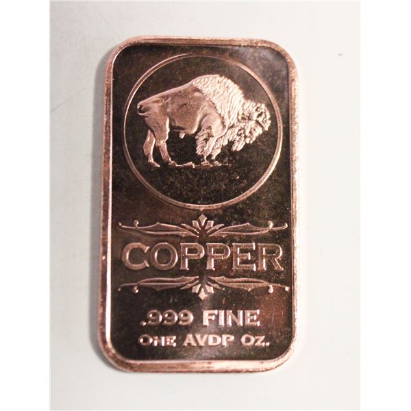 1 OZ COPPER BAR