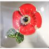 Image 1 : NEW POPPY BROOCH ENAMEL & RHINESTONES