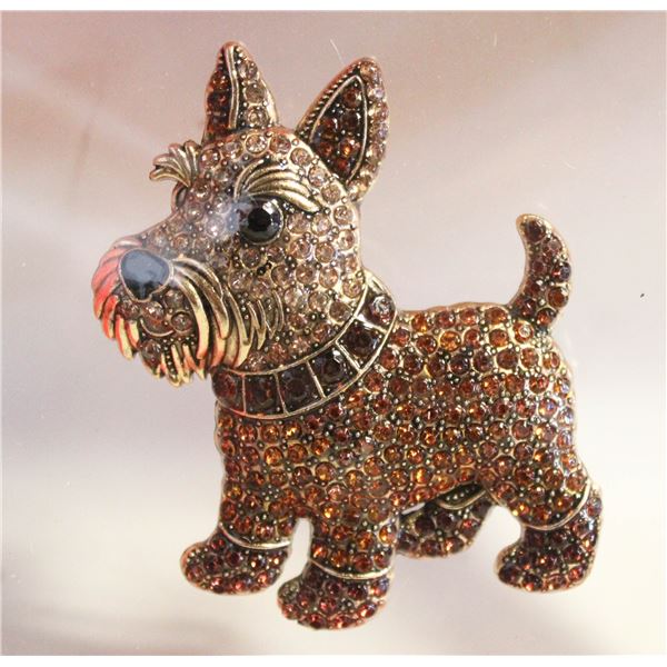 NEW LARGE SCHNAUZER PUPPY BROOCH