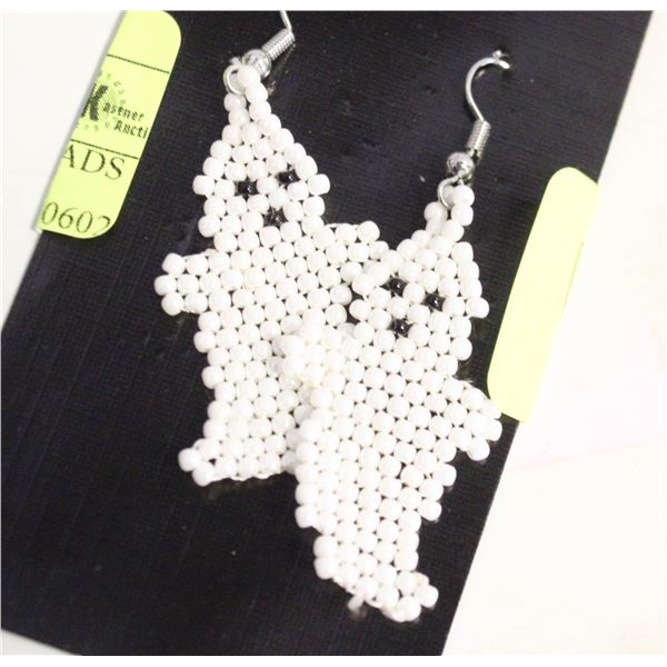 NEW GHOST SHAPED RICE BEADS EARRINGS