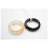 Image 1 : #252- NATURAL CITRINE & BLACK ONYX RING 2 PCS