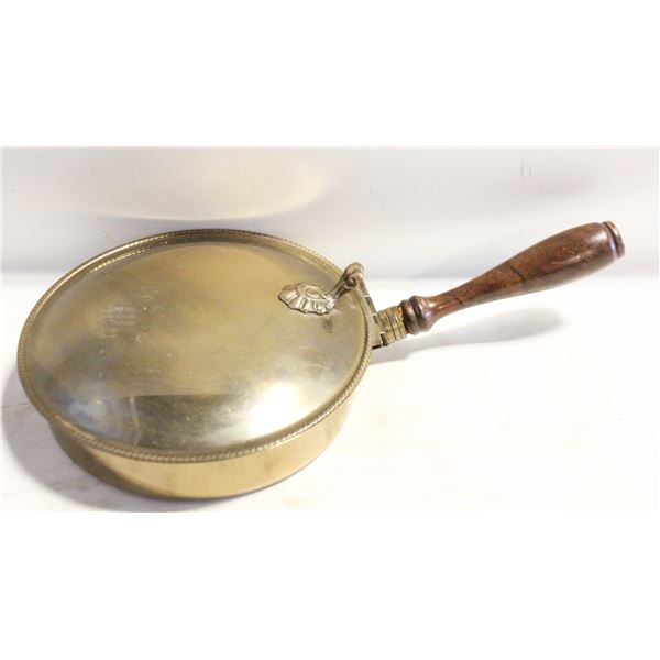 VINTAGE ITALIAN BRASS BED-WARMING PAN