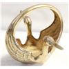 Image 1 : VINTAGE SOLID-BRASS SWAN BOWL