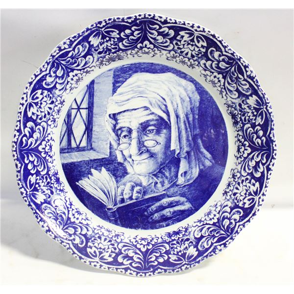 LARGE BELGIUM DECORATIVE PLATE DELFS