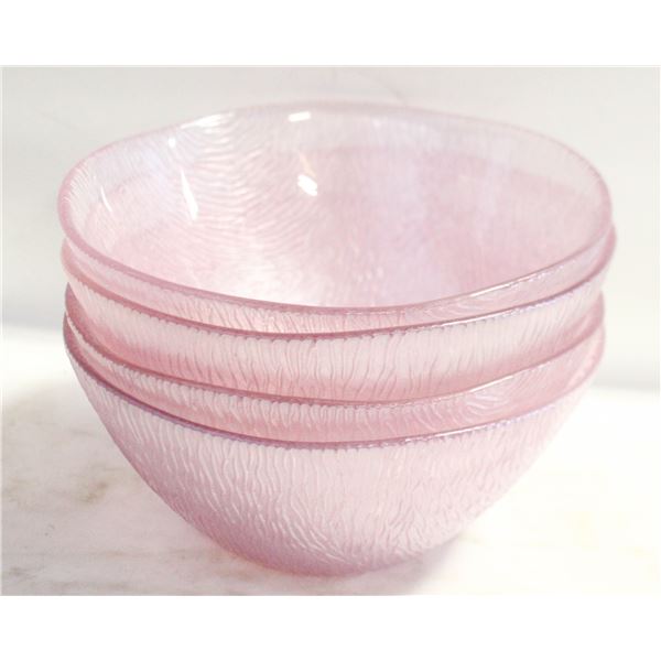 VINTAGE TEXTURED ART-GLASS BOWL LAVENDER